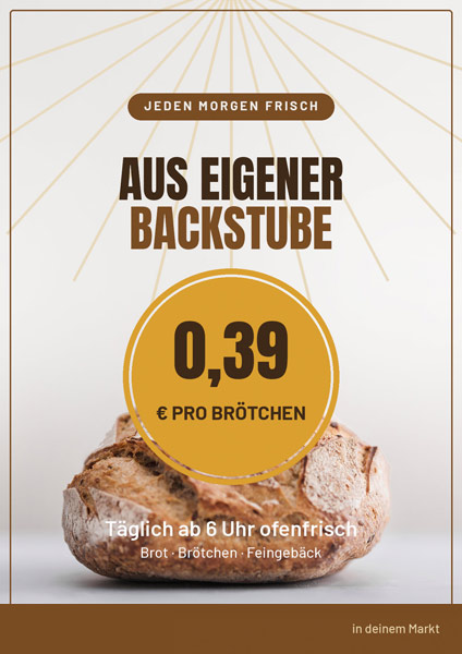 Aus eigener Backstube 0,39 Euro pro Brötchen
